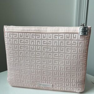 Authentic Givenchy Beauty pastel pink makeup cosmetic bag